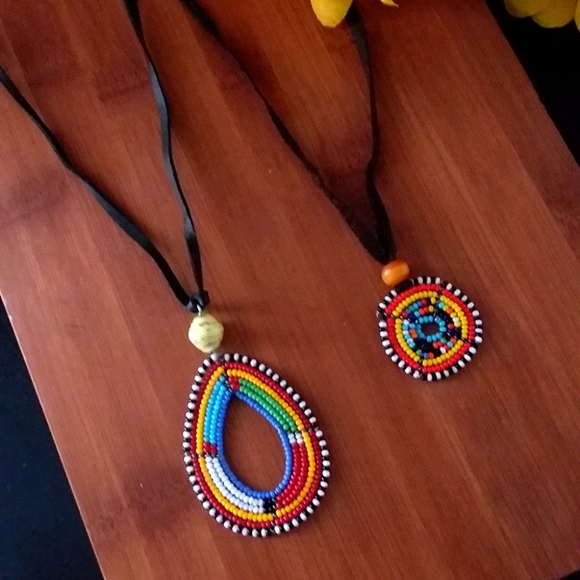 No Brand Jewelry - 2PC Beautiful African Maasai Beaded Necklaces